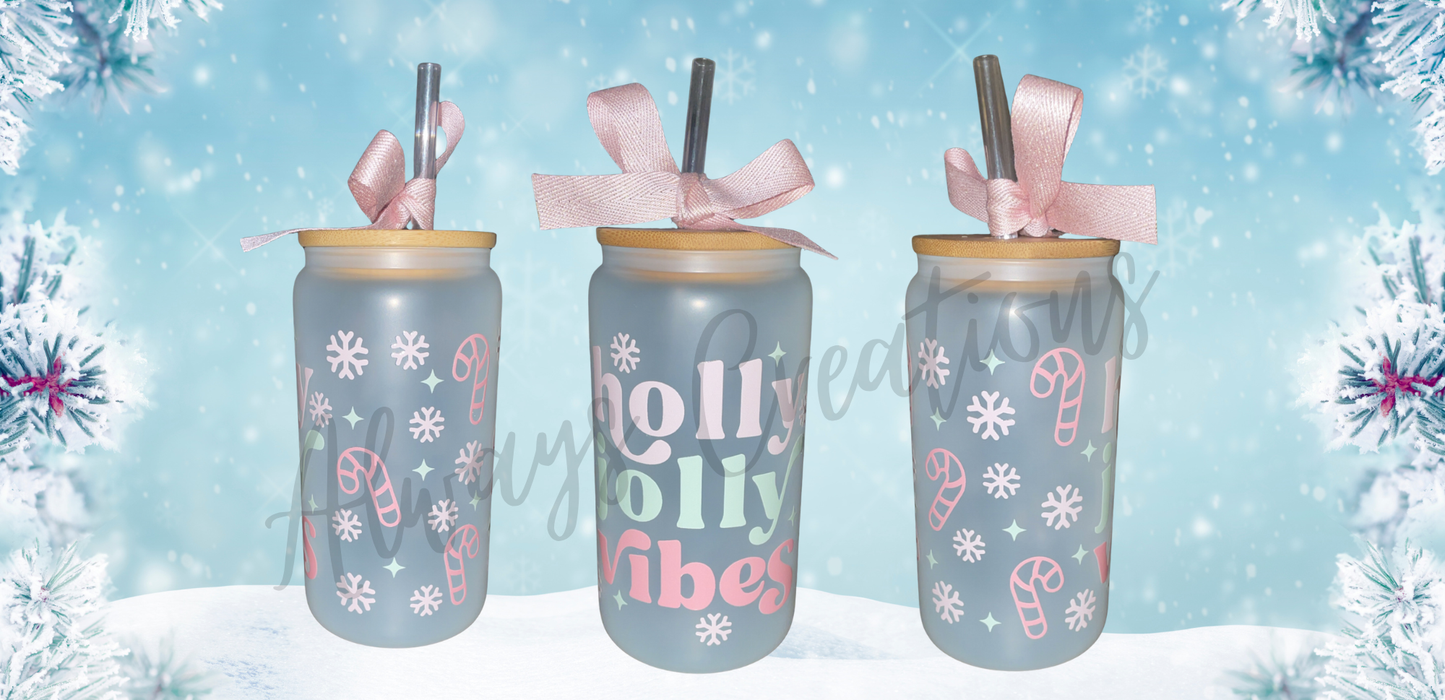 12 oz Frosted Glass Cup