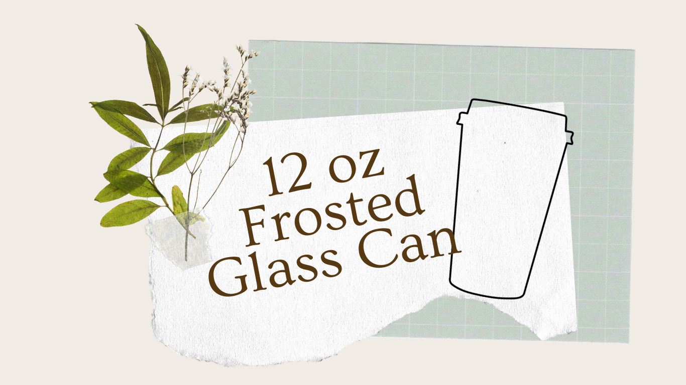 12 oz Frosted Glass Cup